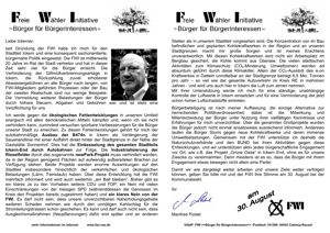 Bildhafte Darstellung des Flugblatt Manfred Postel zur Kommunalwahl 2009 - Link auf den Flyer als PDF