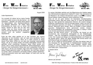 Bildhafte Darstellung des Flugblatt Werner-Jan Schmidt zur Kommunalwahl 2009 - Link auf den Flyer als PDF